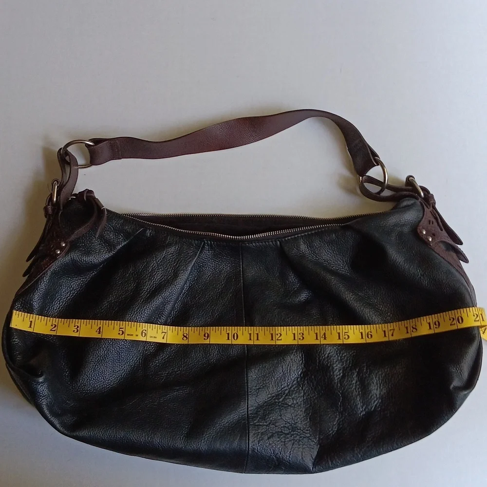 FOLEY + CORINNA SLOUCHY HOBO BAG  BLACK & BROWN